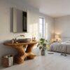 Modern Halloween Statement Bathroom Vanity With Sculptural Branch Frame For Bathroom