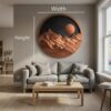 Artistic Mountain Sun Wall Hanging For Modern Home