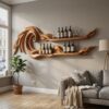 Coastal Wall Wine Rack For Beach House