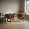 Mid Century Executive Desk Modern Workspace