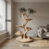 Custom Handmade Wooden Cat Tree Modern Large Climbing Tree Unique