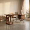 Organic Dual Pedestal Executive Desk Elegant Office