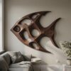 Artistic Sculptural Wall Art Fish-Inspired For Living Room