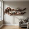 Coastal Wall Wine Rack For Beach House