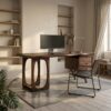 Organic Dual Pedestal Executive Desk Elegant Office
