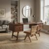 Mid Century Executive Desk Modern Workspace