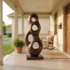 Organic Wooden Sculpture For Modern Penthouse Balcony Decor