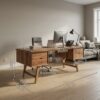 Mid Century Executive Desk Modern Workspace