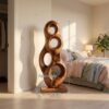 Organic Wooden Sculpture For Modern Penthouse Balcony Decor