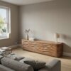 Contemporary Low Wood TV Stand For Media Room