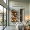 Sculptural Floating Shelf With Organic Wooden Form For Living Room And Kitchen