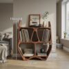 Elegant Sculptural Wooden Record Cabinet For Living Room