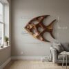Artistic Sculptural Wall Art Fish-Inspired For Living Room