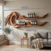 Coastal Wall Wine Rack For Beach House