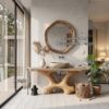 Modern Halloween Statement Bathroom Vanity With Sculptural Branch Frame For Bathroom