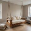 Contemporary Hanging Sofa Swing City View Elegant Apartment