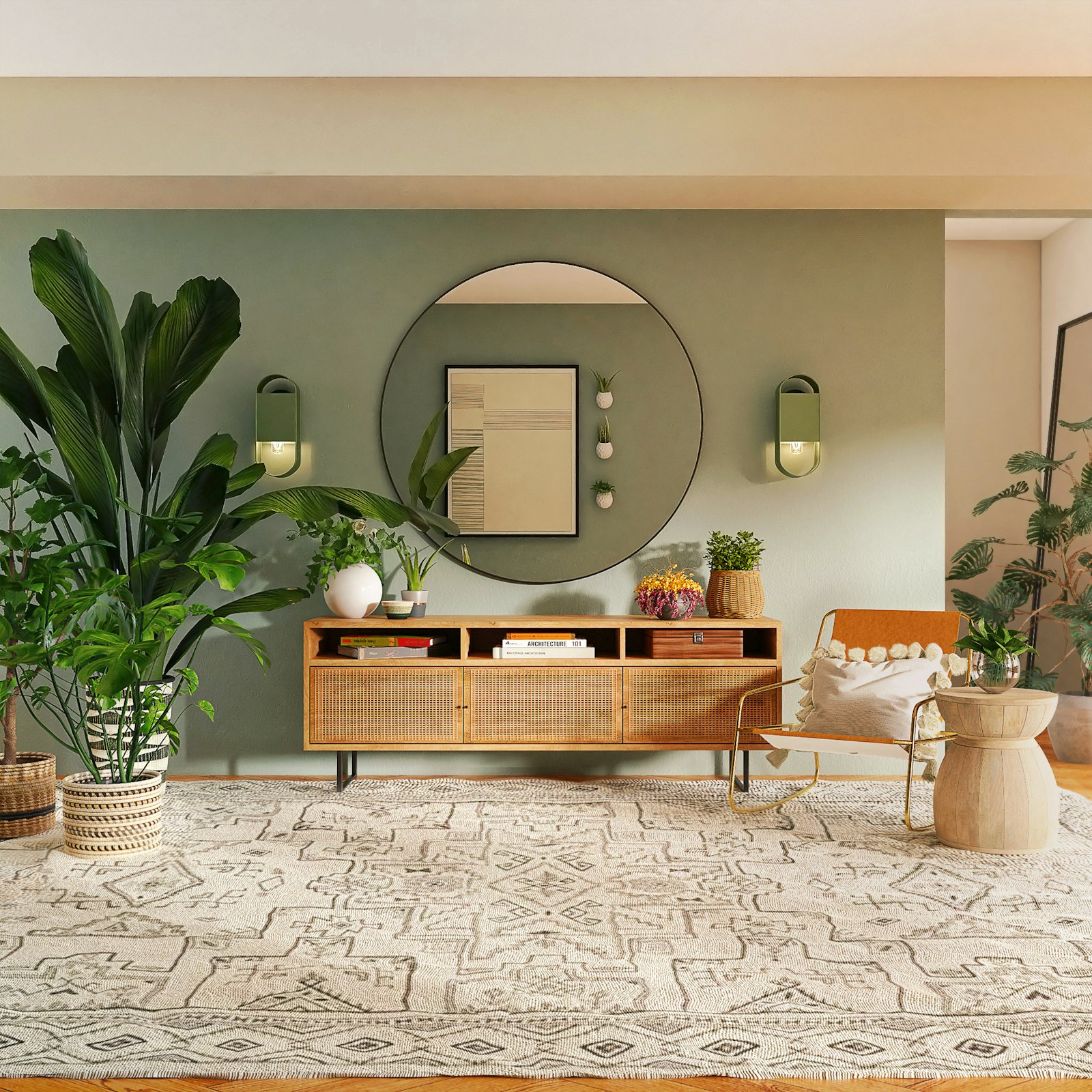 Arbor Solid Wood Console Table with Sculpted Base